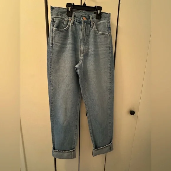 GOLDSIGNNineties high-rise straight jeans